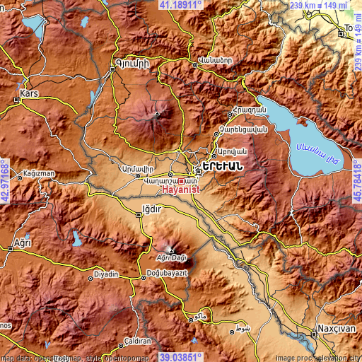 Topographic map of Hayanist