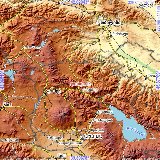 Topographic map of Gyulagarak
