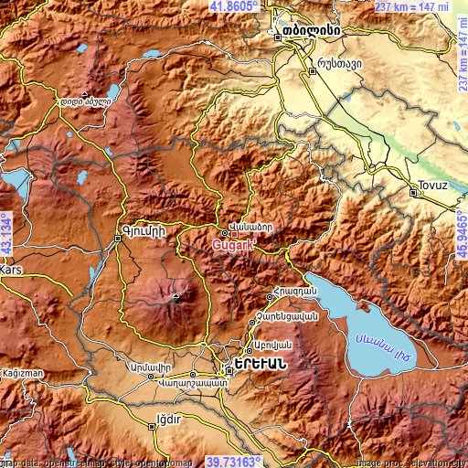 Topographic map of Gugark’