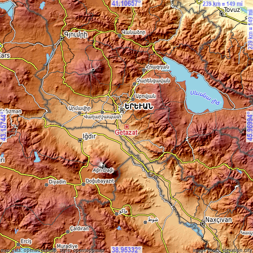 Topographic map of Getazat