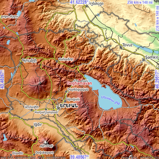 Topographic map of Geghamavan