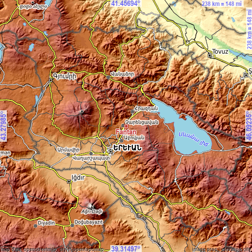 Topographic map of Fantan