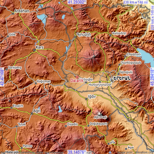 Topographic map of Dalarik