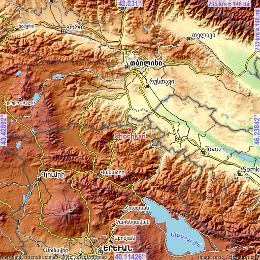 Topographic map of Chochkan