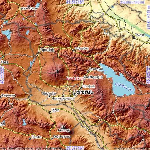 Topographic map of Buzhakan