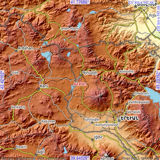 Topographic map of Azatan