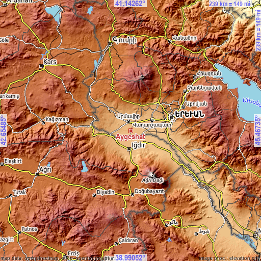 Topographic map of Aygeshat