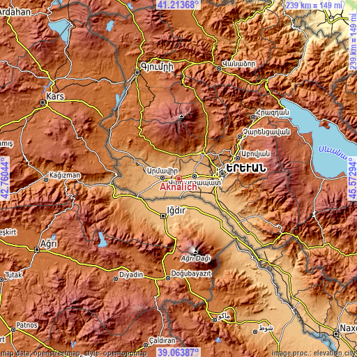 Topographic map of Aknalich