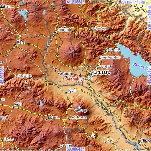 Topographic map of Arshaluys