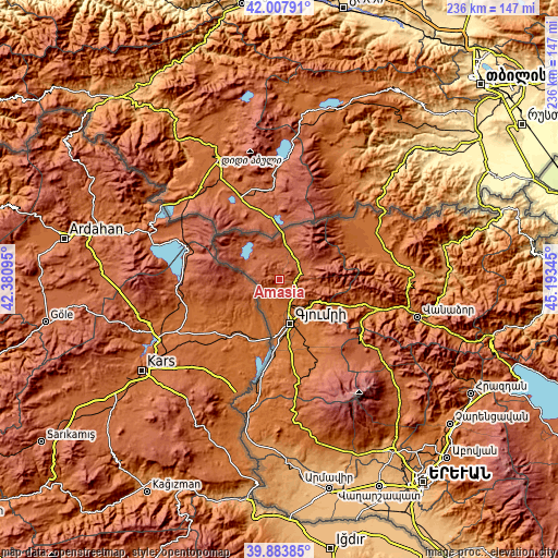 Topographic map of Amasia