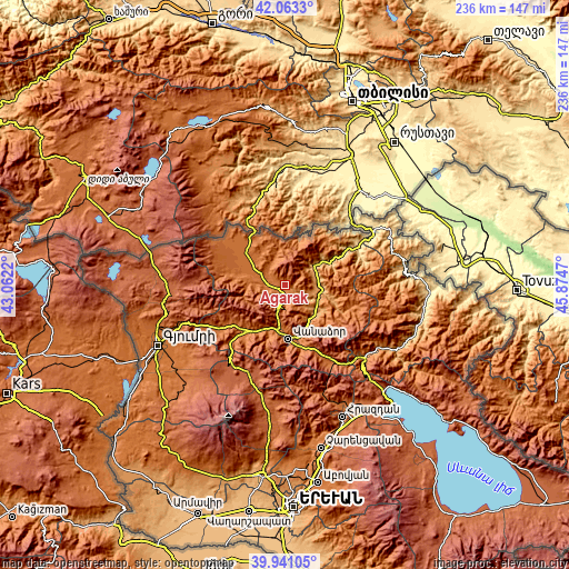 Topographic map of Agarak