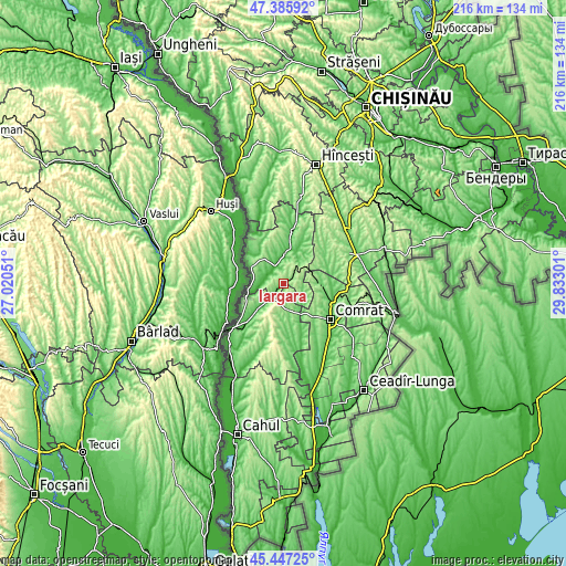 Topographic map of Iargara