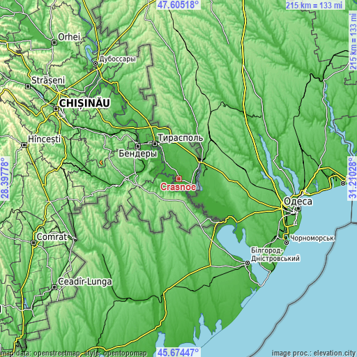 Topographic map of Crasnoe