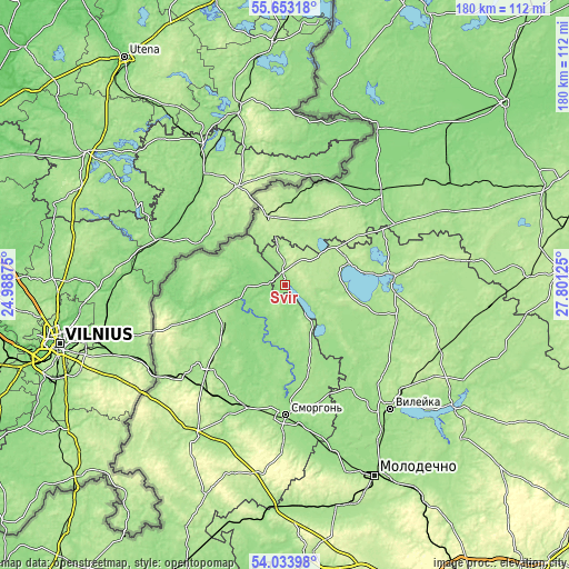 Topographic map of Svir