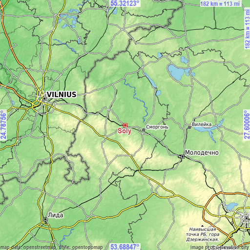 Topographic map of Soly