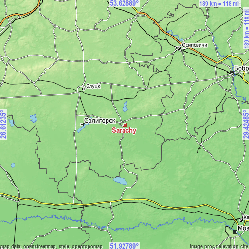 Topographic map of Sarachy