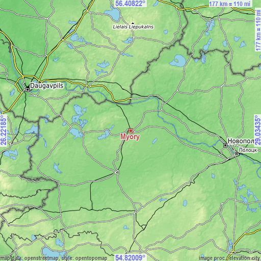 Topographic map of Myory