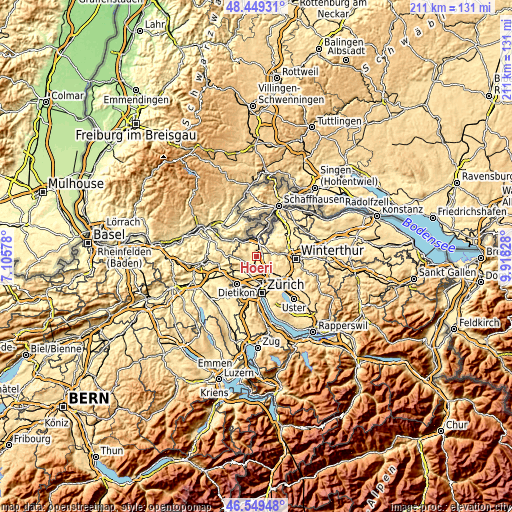 Topographic map of Höri