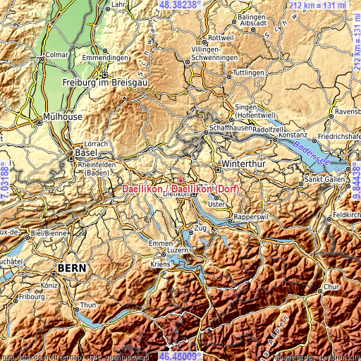 Topographic map of Dällikon / Dällikon (Dorf)