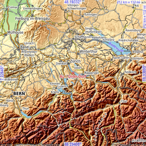 Topographic map of Au / Unter-Dorf