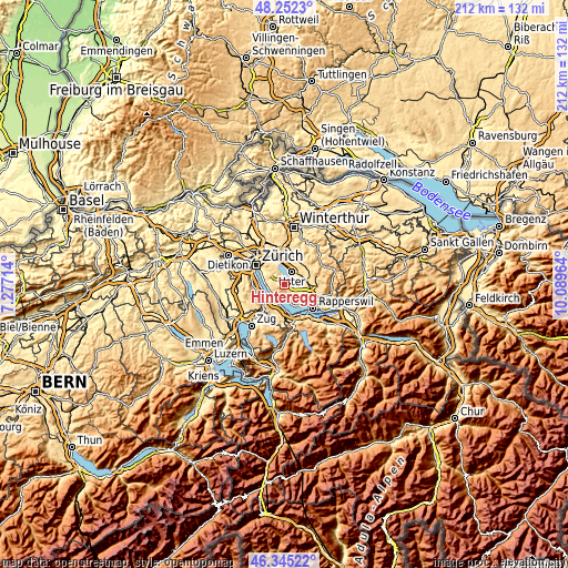 Topographic map of Hinteregg