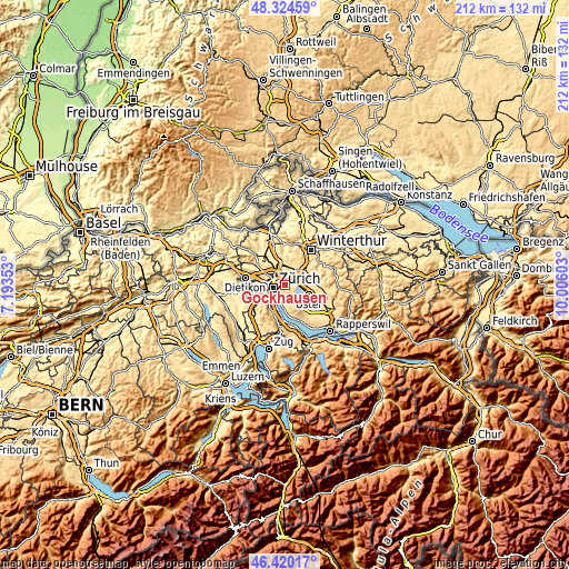Topographic map of Gockhausen