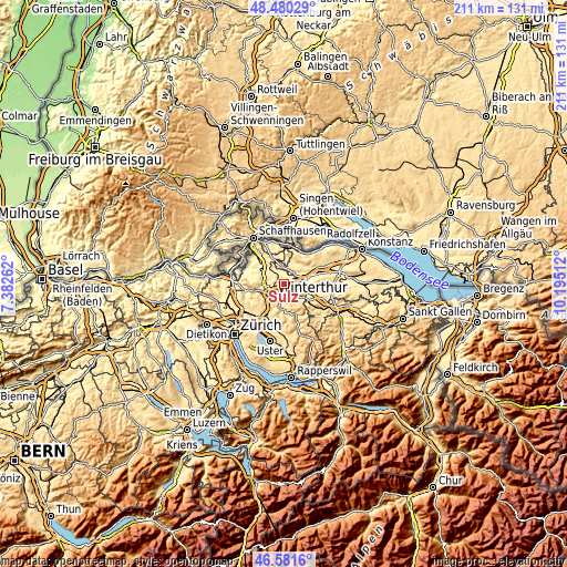 Topographic map of Sulz