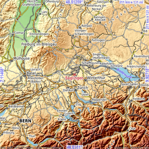 Topographic map of Seglingen