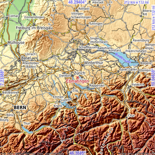 Topographic map of Ebmatingen