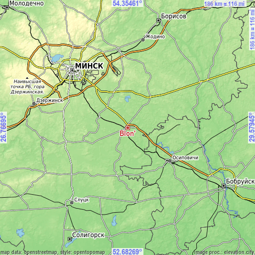 Topographic map of Blon’