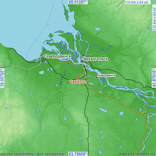 Topographic map of Vas’kovo