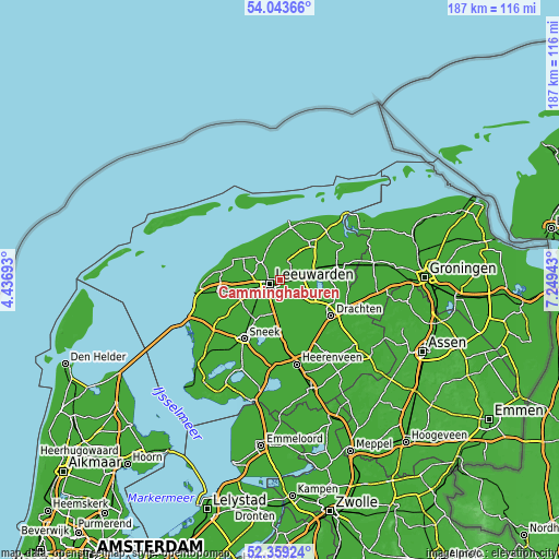 Topographic map of Camminghaburen