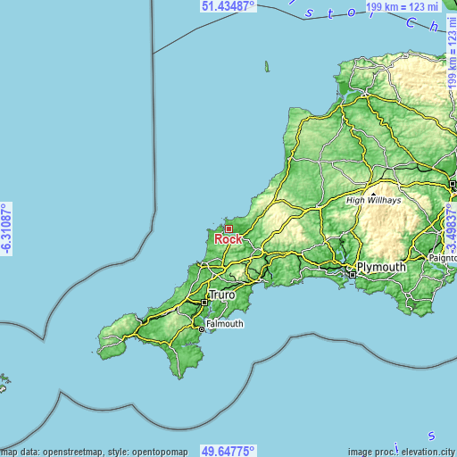 Topographic map of Rock