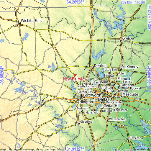 Topographic map of New Fairview