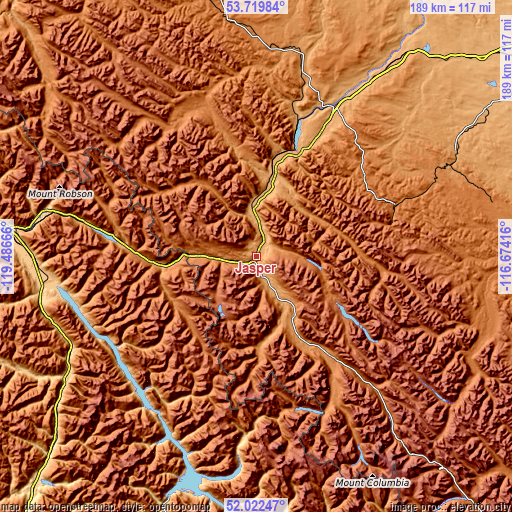 Topographic map of Jasper