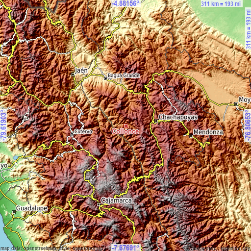 Topographic map of Collonce