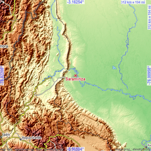 Topographic map of Saramiriza