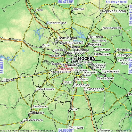 Topographic map of Zarech’ye