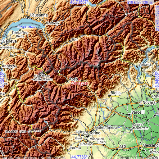 Topographic map of Verrayes