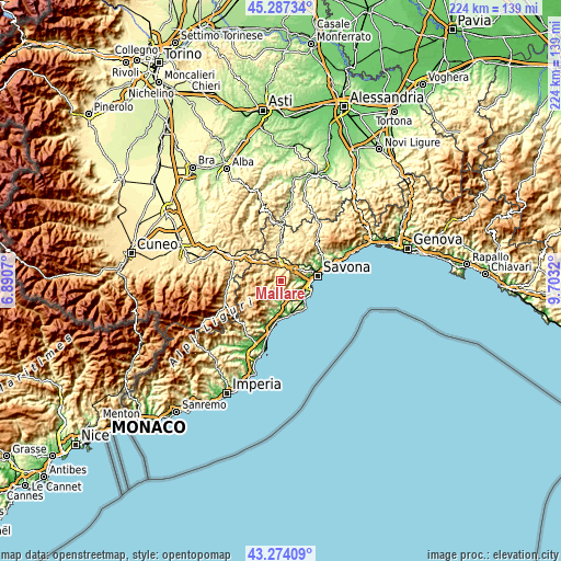 Topographic map of Mallare