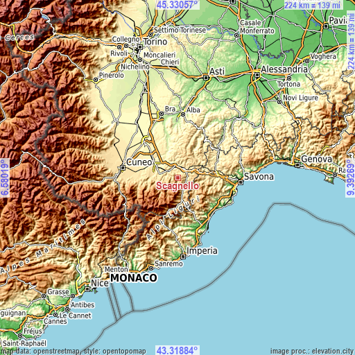 Topographic map of Scagnello