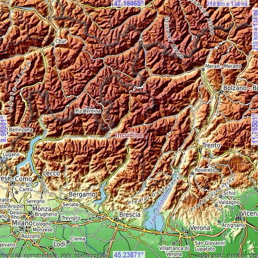 Topographic map of Incudine