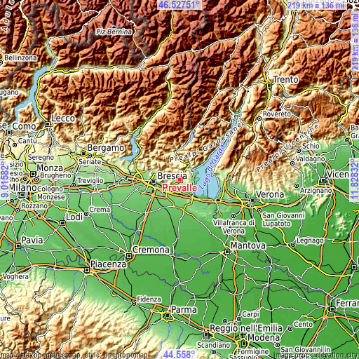 Topographic map of Prevalle