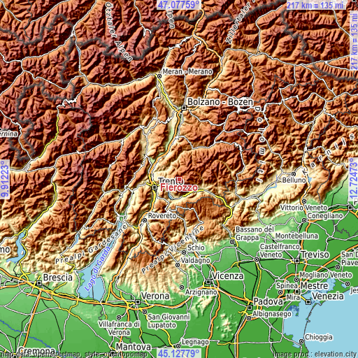 Topographic map of Fierozzo