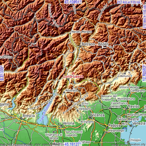 Topographic map of Lona-Lases