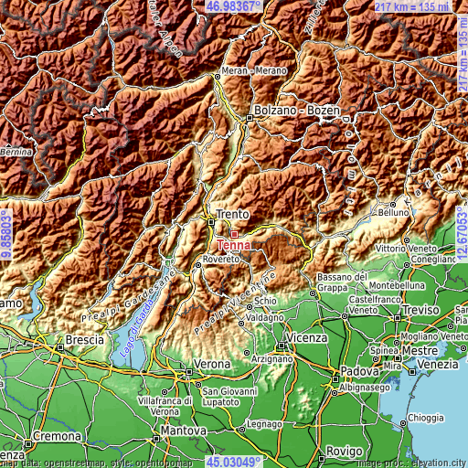 Topographic map of Tenna