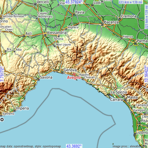 Topographic map of Avegno