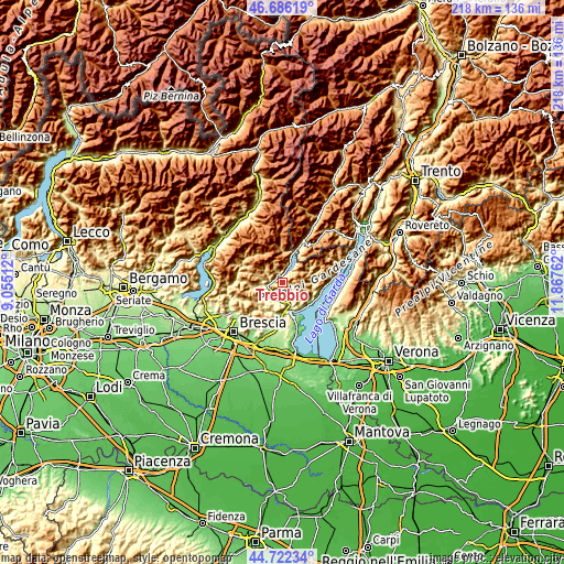 Topographic map of Trebbio