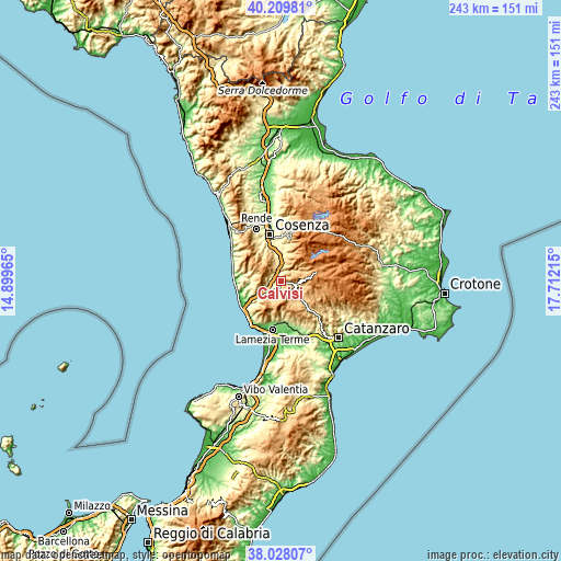 Topographic map of Calvisi