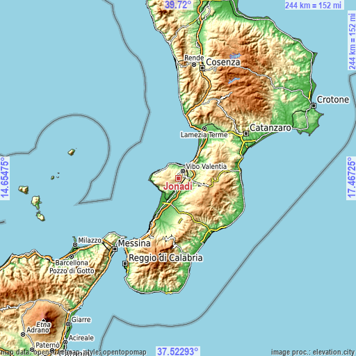 Topographic map of Jonadi